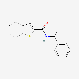 molecular formula C17H19NOS B2749627 N-(1-phenylethyl)-4,5,6,7-tetrahydro-1-benzothiophene-2-carboxamide CAS No. 850217-88-8