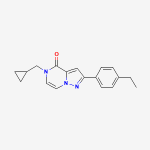 molecular formula C18H19N3O B2749631 5-(Cyclopropylmethyl)-2-(4-ethylphenyl)pyrazolo[1,5-a]pyrazin-4-one CAS No. 2326871-27-4