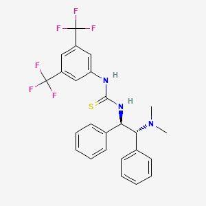 molecular formula C25H23F6N3S B2749635 1-(3,5-双(三氟甲基)苯基)-3-((1R,2R)-2-(二甲基氨基)-1,2-二苯基乙基)硫脲 CAS No. 834917-24-7