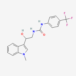 1-(2-hydroxy-2-(1-methyl-1H-indol-3-yl)ethyl)-3-(4-(trifluoromethyl)phenyl)urea