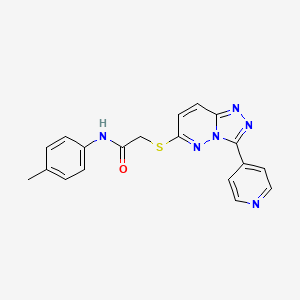 2-((3-(pyridin-4-yl)-[1,2,4]triazolo[4,3-b]pyridazin-6-yl)thio)-N-(p-tolyl)acetamide