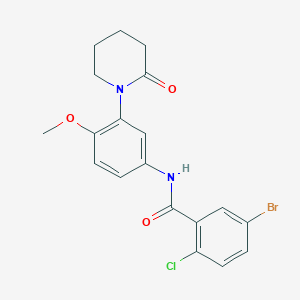5-bromo-2-chloro-N-[4-methoxy-3-(2-oxopiperidin-1-yl)phenyl]benzamide