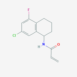molecular formula C13H13ClFNO B2749647 N-(7-Chloro-5-fluoro-1,2,3,4-tetrahydronaphthalen-1-yl)prop-2-enamide CAS No. 2411277-50-2