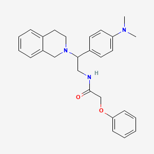 molecular formula C27H31N3O2 B2749656 N-(2-(3,4-dihydroisoquinolin-2(1H)-yl)-2-(4-(dimethylamino)phenyl)ethyl)-2-phenoxyacetamide CAS No. 946287-21-4