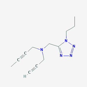 N-[(1-Propyltetrazol-5-yl)methyl]-N-prop-2-ynylbut-2-yn-1-amine