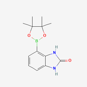 molecular formula C13H17BN2O3 B2749665 4-(4,4,5,5-Tetramethyl-1,3,2-dioxaborolan-2-yl)-1h-benzo[d]imidazol-2(3h)-one CAS No. 1186334-82-6