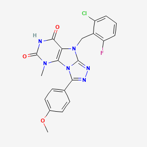 9-(2-chloro-6-fluorobenzyl)-3-(4-methoxyphenyl)-5-methyl-5H-[1,2,4]triazolo[4,3-e]purine-6,8(7H,9H)-dione