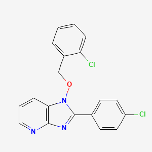 molecular formula C19H13Cl2N3O B2749676 1-[(2-chlorobenzyl)oxy]-2-(4-chlorophenyl)-1H-imidazo[4,5-b]pyridine CAS No. 339026-79-8