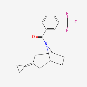 ((1R,5S)-3-cyclopropylidene-8-azabicyclo[3.2.1]octan-8-yl)(3-(trifluoromethyl)phenyl)methanone