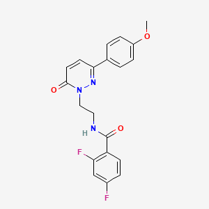 molecular formula C20H17F2N3O3 B2749685 2,4-二氟-N-(2-(3-(4-甲氧苯基)-6-氧代嘧啶-1(6H)-基)乙基)苯甲酰胺 CAS No. 923121-51-1