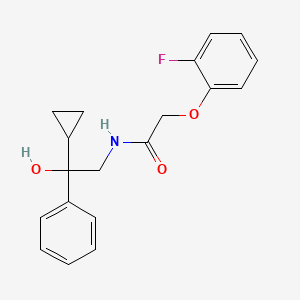 molecular formula C19H20FNO3 B2749689 N-(2-cyclopropyl-2-hydroxy-2-phenylethyl)-2-(2-fluorophenoxy)acetamide CAS No. 1421455-45-9
