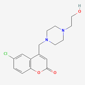 molecular formula C16H19ClN2O3 B2749697 6-氯-4-[[4-(2-羟乙基)哌嗪-1-基]甲基]香豆素-2-酮 CAS No. 899403-80-6