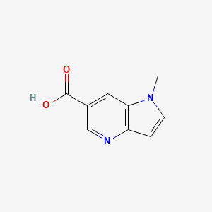 molecular formula C9H8N2O2 B2749701 1-Methyl-1H-pyrrolo[3,2-b]pyridine-6-carboxylic acid CAS No. 1448852-04-7