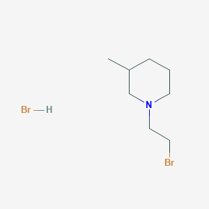 molecular formula C8H17Br2N B2749706 1-(2-溴乙基)-3-甲基哌啶；溴化氢 CAS No. 2470437-33-1