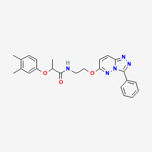 molecular formula C24H25N5O3 B2749710 2-(3,4-dimethylphenoxy)-N-(2-((3-phenyl-[1,2,4]triazolo[4,3-b]pyridazin-6-yl)oxy)ethyl)propanamide CAS No. 1060334-85-1