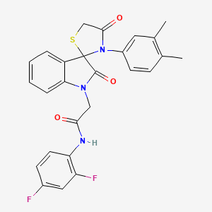 N-(2,4-difluorophenyl)-2-(3'-(3,4-dimethylphenyl)-2,4'-dioxospiro[indoline-3,2'-thiazolidin]-1-yl)acetamide