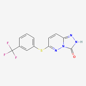molecular formula C12H7F3N4OS B2749734 6-(3-(三氟甲基)苯硫代)-[1,2,4]三唑并[4,3-b]吡啶-3(2H)-酮 CAS No. 303996-29-4