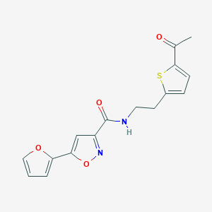 N-(2-(5-acetylthiophen-2-yl)ethyl)-5-(furan-2-yl)isoxazole-3-carboxamide