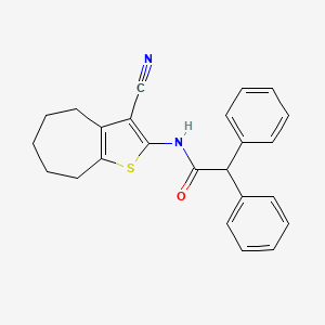 N-(3-cyano-5,6,7,8-tetrahydro-4H-cyclohepta[b]thiophen-2-yl)-2,2-diphenylacetamide