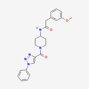 2-(3-methoxyphenyl)-N-(1-(1-phenyl-1H-1,2,3-triazole-4-carbonyl)piperidin-4-yl)acetamide