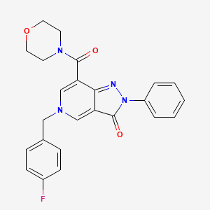 molecular formula C24H21FN4O3 B2749755 5-(4-氟苯甲基)-7-(吗啉-4-甲酰基)-2-苯基-2H-吡唑并[4,3-c]吡啶-3(5H)-酮 CAS No. 921876-45-1