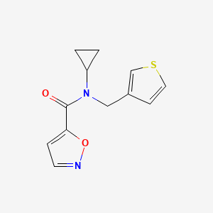 molecular formula C12H12N2O2S B2749759 N-环丙基-N-(噻吩-3-基甲基)异噁唑-5-羧酰胺 CAS No. 1235090-33-1