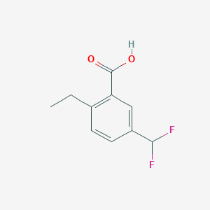 molecular formula C10H10F2O2 B2749766 5-(Difluoromethyl)-2-ethylbenzoic acid CAS No. 2248367-98-6