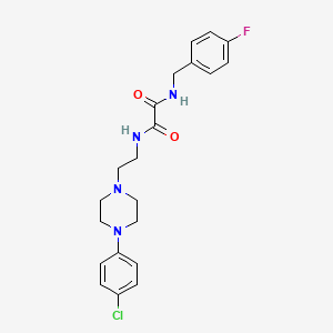 molecular formula C21H24ClFN4O2 B2749768 N1-(2-(4-(4-chlorophenyl)piperazin-1-yl)ethyl)-N2-(4-fluorobenzyl)oxalamide CAS No. 1049577-14-1