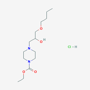 Ethyl 4-(3-butoxy-2-hydroxypropyl)piperazine-1-carboxylate hydrochloride