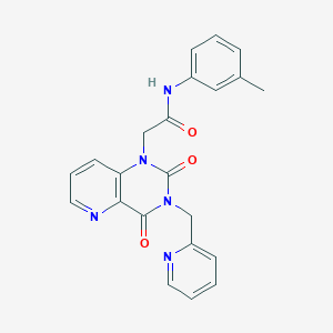 molecular formula C22H19N5O3 B2749772 2-(2,4-dioxo-3-(pyridin-2-ylmethyl)-3,4-dihydropyrido[3,2-d]pyrimidin-1(2H)-yl)-N-(m-tolyl)acetamide CAS No. 941907-72-8