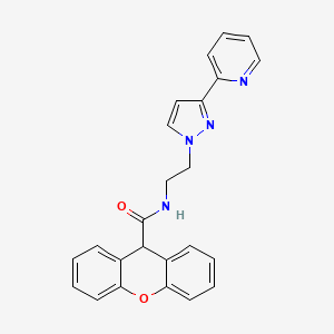 molecular formula C24H20N4O2 B2749775 N-(2-(3-(pyridin-2-yl)-1H-pyrazol-1-yl)ethyl)-9H-xanthene-9-carboxamide CAS No. 1448058-71-6