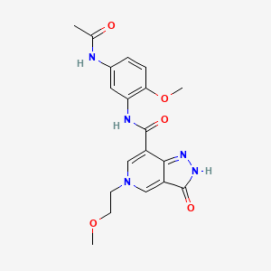 molecular formula C19H21N5O5 B2749784 N-(5-乙酰氨基-2-甲氧基苯基)-5-(2-甲氧基乙基)-3-氧代-3,5-二氢-2H-吡唑并[4,3-c]吡啶-7-甲酰胺 CAS No. 1219914-80-3