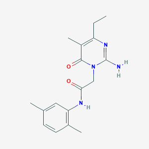 2-(2-amino-4-ethyl-5-methyl-6-oxopyrimidin-1(6H)-yl)-N-(2,5-dimethylphenyl)acetamide