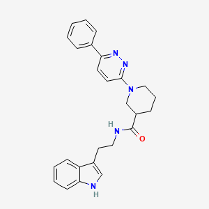 molecular formula C26H27N5O B2749796 N-[2-(1H-吲哚-3-基)乙基]-1-(6-苯基吡啶并[3,2-c]嘧啶-3-基)哌啶-3-甲酰胺 CAS No. 1203126-64-0