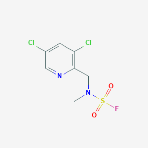 molecular formula C7H7Cl2FN2O2S B2749799 N-[(3,5-Dichloropyridin-2-yl)methyl]-N-methylsulfamoyl fluoride CAS No. 2411310-98-8