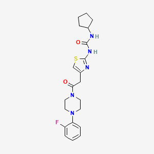 1-Cyclopentyl-3-(4-(2-(4-(2-fluorophenyl)piperazin-1-yl)-2-oxoethyl)thiazol-2-yl)urea