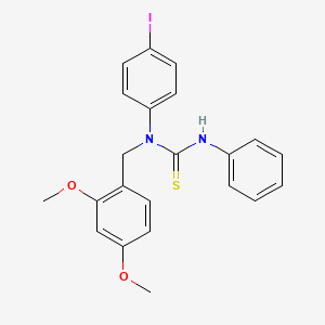 molecular formula C22H21IN2O2S B2749803 1-[(2,4-Dimethoxyphenyl)methyl]-1-(4-iodophenyl)-3-phenylthiourea CAS No. 306730-63-2