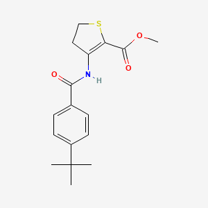 molecular formula C17H21NO3S B2749805 甲基3-(4-(叔丁基)苯甲酰氨基)-4,5-二氢噻吩-2-羧酸乙酯 CAS No. 389065-36-5
