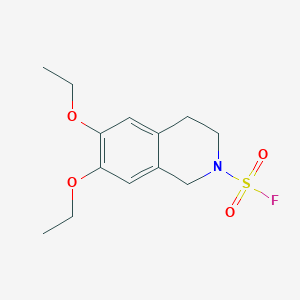 molecular formula C13H18FNO4S B2749807 6,7-Diethoxy-3,4-dihydro-1H-isoquinoline-2-sulfonyl fluoride CAS No. 2411269-35-5