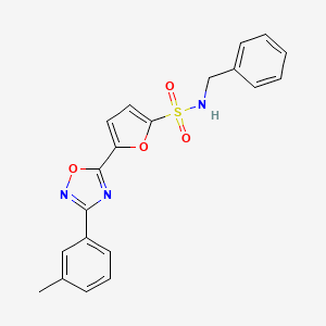 N-benzyl-5-(3-(m-tolyl)-1,2,4-oxadiazol-5-yl)furan-2-sulfonamide