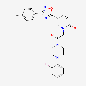 molecular formula C26H24FN5O3 B2749826 N-(2-氯-4-甲基苯基)-2-[1-(4-甲基苯基甲基)-1H-吡咯-2-基]-2-氧代乙酰胺 CAS No. 1112438-03-5