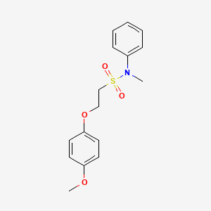 molecular formula C16H19NO4S B2749828 2-(4-甲氧基苯氧基)-N-甲基-N-苯基乙烷磺酰胺 CAS No. 1396803-46-5