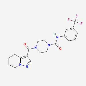 4-(4,5,6,7-tetrahydropyrazolo[1,5-a]pyridine-3-carbonyl)-N-(3-(trifluoromethyl)phenyl)piperazine-1-carboxamide
