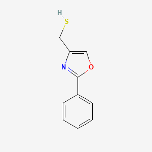molecular formula C10H9NOS B2749834 (2-苯基-1,3-噁唑-4-基)甲硫醇 CAS No. 126272-24-0