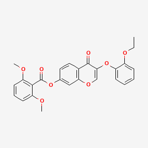 molecular formula C26H22O8 B2749835 3-(2-ethoxyphenoxy)-4-oxo-4H-chromen-7-yl 2,6-dimethoxybenzoate CAS No. 848687-27-4