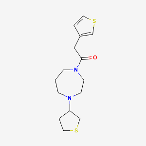 1-[4-(Thiolan-3-yl)-1,4-diazepan-1-yl]-2-thiophen-3-ylethanone