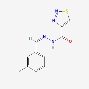 molecular formula C11H10N4OS B2749845 N'-[(Z)-(3-methylphenyl)methylidene]-1,2,3-thiadiazole-4-carbohydrazide CAS No. 477872-15-4