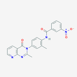 molecular formula C22H17N5O4 B2749859 N-[2-甲基-4-(2-甲基-4-氧代吡啶并[2,3-d]嘧啶-3-基)苯基]-3-硝基苯甲酰胺 CAS No. 1003641-23-3