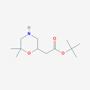 Tert-butyl 2-(6,6-dimethylmorpholin-2-yl)acetate