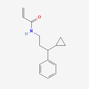 molecular formula C15H19NO B2749864 N-(3-Cyclopropyl-3-phenylpropyl)prop-2-enamide CAS No. 2305479-64-3